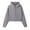 Grey, variant on Essentials Women's Hoodie Solid Zipper Stand Collar Cropped High Collar with Pocket Winter Y2k Clothes
