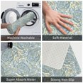 thumbnail image 4 of Bathroom Rugs Non Slip Washable - Blue Green Paisley Kitchen Mats for Floor, Area Rugs for Entryway Rugs Indoor, Laundry Bathroom Room Door Rug with Rubber Backing 20x31.5in, 4 of 8
