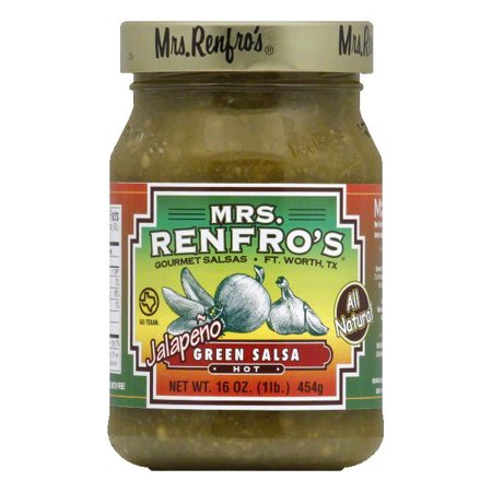 Mrs. Renfro's Salsa Green Hot, 16 OZ (Pack of 6) (Best Green Tomato Salsa)