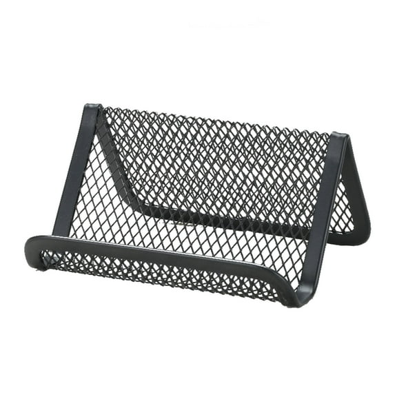 Business Card Holder for Desk Metal Mesh Display Stand Desktop Name Card Organizer Sturdy