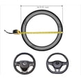 thumbnail image 3 of Leather Steering Wheel Cover - 15 inch Black Wine red, 3 of 5