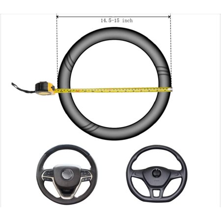 Leather Steering Wheel Cover - 15 Inch (Black Purple) | Walmart Canada
