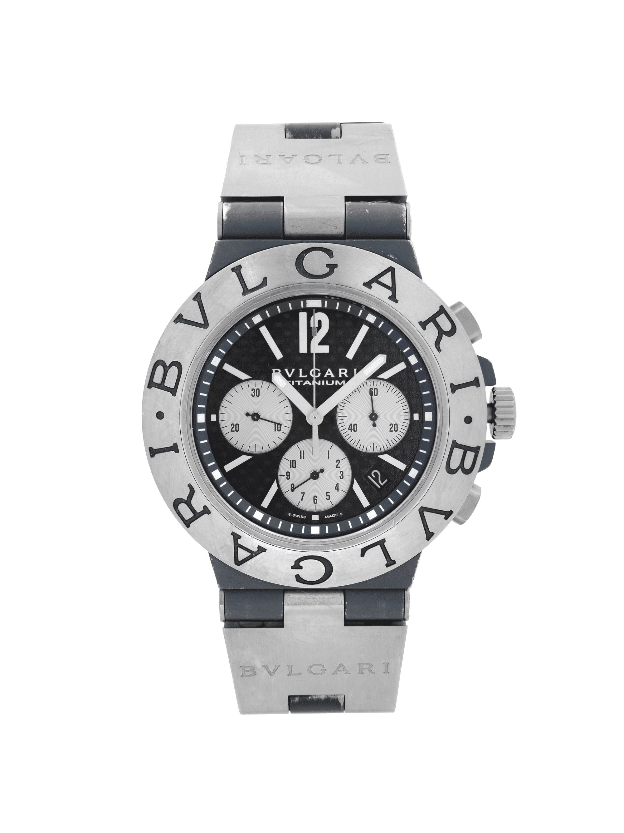 Bvlgari Diagono Chronograph Titanium Black Dial Automatic Mens