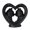 Black, variant on KGJQ Kissing Cat Couple Statue, Cute Heart Shaped Cat Figurine for Desk Shelf, Romantic Home Decor Ornament, 3D Printed Valentine's Day Gift for Cat Lovers