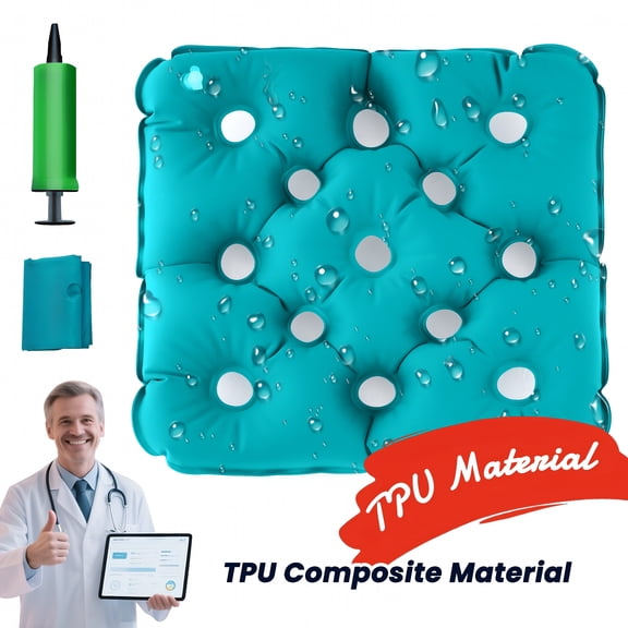 LAMIRO Travel Seat Cushion for Wheelchair,Airplane,Car,Office,Stadium Seating,Inflatable Seat Cushion for Pressure Relief And Sitting Pain Free