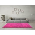 thumbnail image 3 of Ahgly Company Indoor Round Abstract Pink Contemporary Area Rugs, 5' Round, 3 of 4