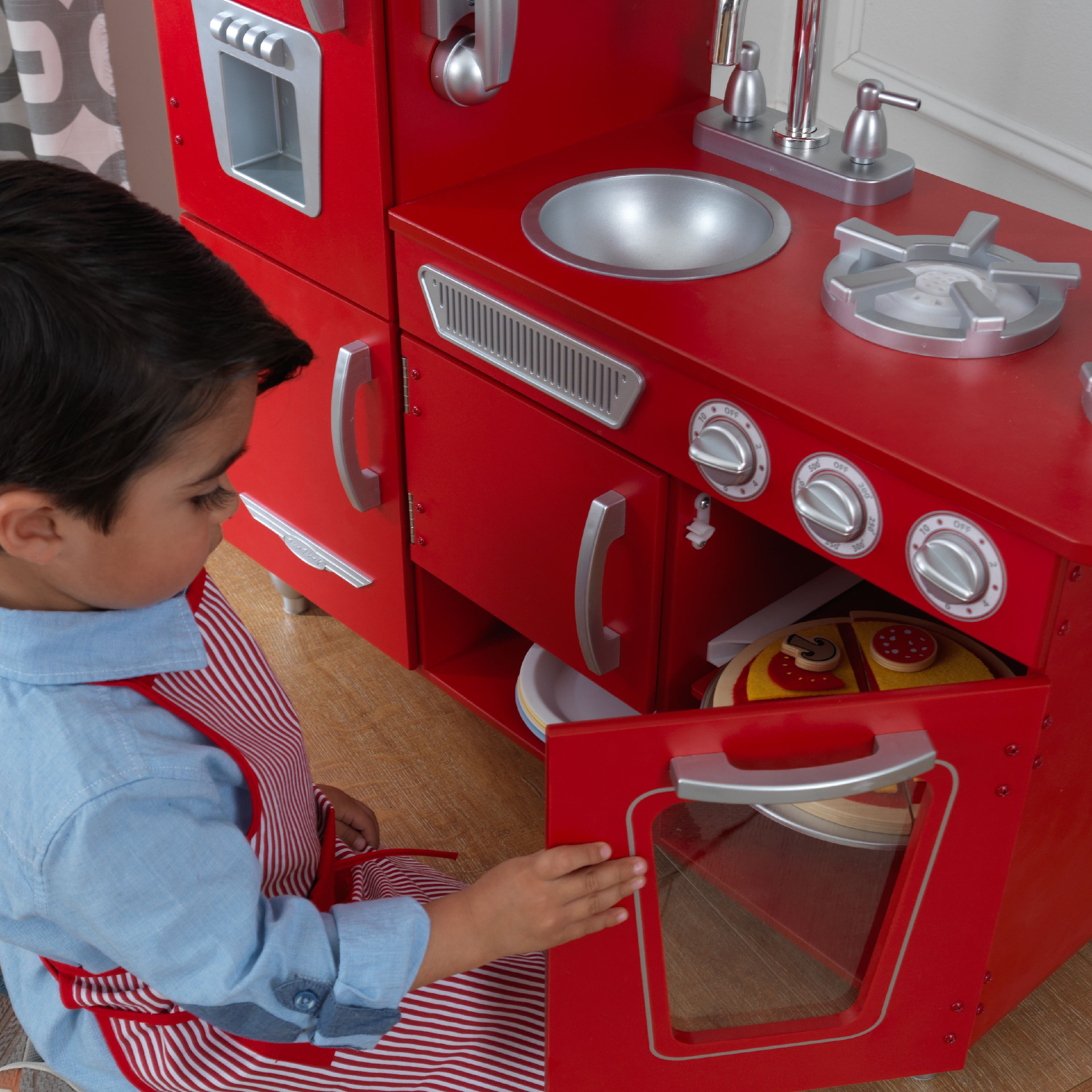 KidKraft Vintage Play Kitchen in Red photo 3