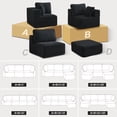 thumbnail image 5 of Okeysen Modular Corduroy Accent Chair, Single Seat Upholstered Sofa with Ergonomic Support, No Assembly, 5 of 5