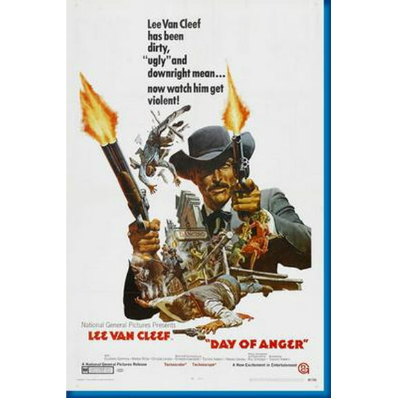 Day Of Anger Movie Poster Reprint 27inx40in for any room 27x40 Multi-Color Square Adults Best Posters