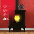 thumbnail image 2 of 1pc Heat-Powered Black Mini Fireplace Fan - Keep Your Home Cozy and Comfortable, 2 of 4