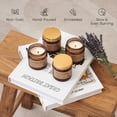 thumbnail image 4 of Set de regalo de velas aromáticas M&SENSE de Candles, paquete de 4 unidades, tarro de color ámbar, 4 of 7