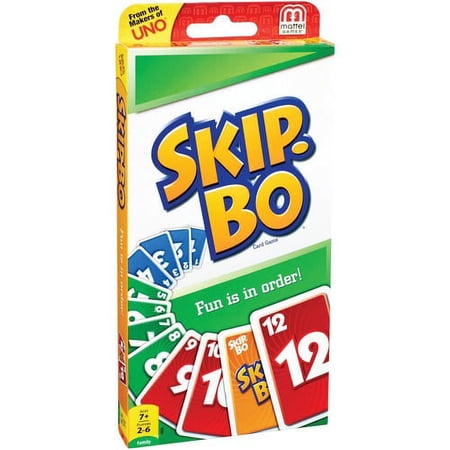 Mattel Skip-Bo Card Game - Strategy - 2 to 6 Players - 1 Each | Bundle of 10 Each