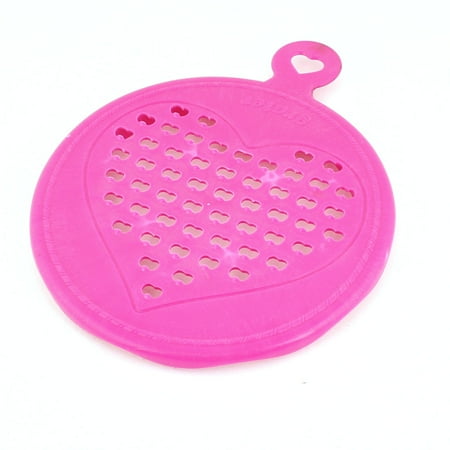 - Unique Bargains Fuchsia Heart Shape Hole Plastic Chocolate Slicer Grater Grinder