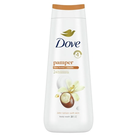 Dove Body Wash for Women Moisturizing Pamper Shea Butter & Vanilla Moisturizing All Skin, 20oz