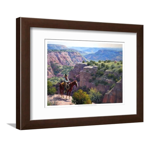 Hard to Get To Canyon Southwestern Art Figurative Landscape Cowboy Men Framed Print Wall Art by Jack Sorenson Sold by Art.Com