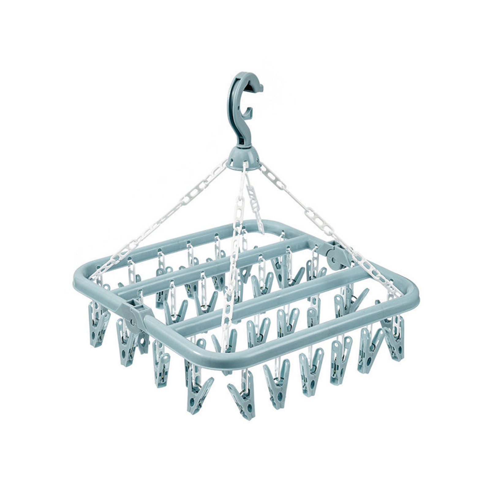 MATHOWAL 32 Clips Folding Clothes Dryer Hanger Children Adults Clothes