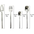 thumbnail image 2 of JASHII Hangable Silverware Set, Matte Silver Flatware Cutlery Set Service for 2, Satin Finish 8 Piece Stainless Steel Utensils Set for Home and Restaurant, Dishwasher Safe(Silver), 2 of 11