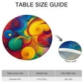 thumbnail image 6 of Colorful Circular Pattern Round Fitted Tablecloth with Elastic Edge,Dining Table Cover Waterproof,Outdoor Round Tablecloth for Camping,Dining,Indoor and Outdoor, 6 of 7
