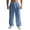 Navy, variant on XFeng Men Linen Wide Leg Pants Drawstring Casual Trousers