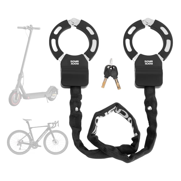 ROCKBROS Scooter Chain Lock Bike Chain Lock with Keys - 23.4" Heavy Duty Anti-Theft Security Lock for Bikes & Scooters