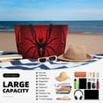 thumbnail image 5 of Xecao Spider on the Web for versatile beach bag for women includes zipper pockets and waterproof material, ideal for vacations and adventures., 5 of 7