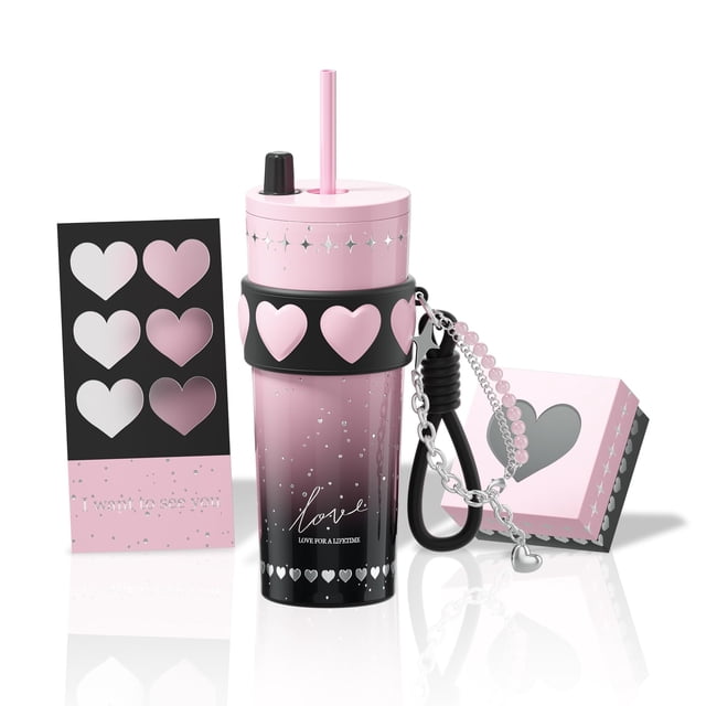 Vaso Sidagar de acero inoxidable 710 ml con tapa y color rosa pajizo