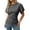 Grey, variant on Cinched Waist Tops for Women Summer Short Sleeve Boat Neck Dressy Casual Blouse Going out Tops Brunch Outfits