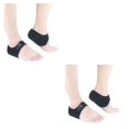 thumbnail image 2 of Vogacara Paquete de 2 fundas para pies para hombres y mujeres, fundas protectoras de talón reutilizables y transpirables, almohadillas portátiles para Negro 2piezas Vogacara CBP161845, 2 of 5