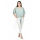 thumbnail image 4 of Blusa con nudo al frente Roman Fashion /Tallas Extras, 1813 (Pistache) verde claro 36, 4 of 5