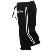 Juniors Side-Stripe Roll-Cuff Athletic Pants