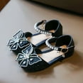 thumbnail image 2 of Black Kids' Fashion Shoes With Rhinestone And Bow, Soft Sole Microfiber Leather For Princess Themed Events, 2 of 7