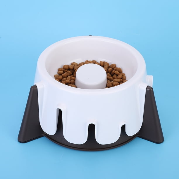 Comedero para mascotas perros y gatos alimentador de comida lenta tazón con forma de pastel uso húmedo y seco ajuste de cinco modos de altura protege la columna vertebral ANGGREK Otros
