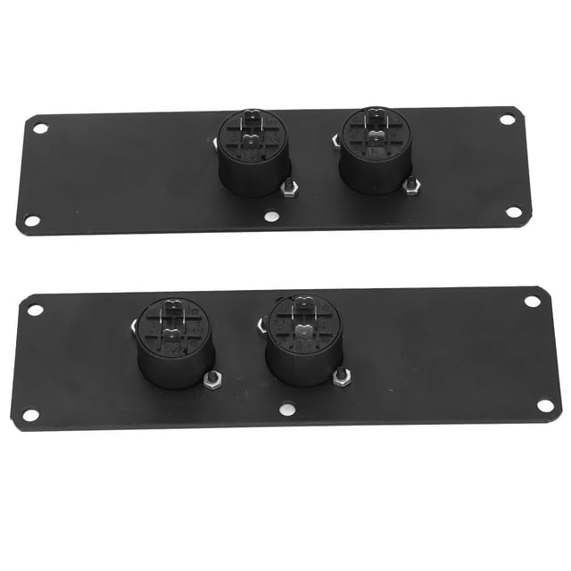 Placa De Conector De Altavoz De Metal, Placa De Conector Dual De Altavoz Conectores De 2 Cañones De Servicio Pesado Fácil Para Altavoz De 6 A 18 Pulgadas