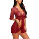 thumbnail image 5 of Gibobby Ropa interior mujer Conjuntos de Lencería Sexy para Mujer Brasier de Encaje Flores Sujetador Abierto Tanga G-String Thong Ropa Interior Pijama(Vino, G), 5 of 5