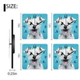 thumbnail image 3 of Square Wall Clock,White Puppy On Blue BackgSquare With Happy Face,Silent Non-Ticking Wall Clock Decor for Home Office Kitchen Living Room Bedroom(14inch), 3 of 4