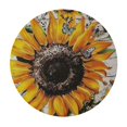 thumbnail image 4 of Orinice Sunflower Butterflies Flowers Round Table Cover Stain Resistant Washable Indoor Outdoor Tablecloth Kitchen Dining Wedding Parties Elastic Edge 100% Polyester Fiber 38-42, 4 of 8