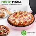 thumbnail image 2 of NutriChef Countertop Pizza Maker | 1500W Non-Stick Electric Pizza Cooker | Make 12" Personal Pizzas, Eggs, Toast & More | Cool-Touch Handles, Compact & Space-Saving | Temp Range 175-400°F | Pink, 2 of 5