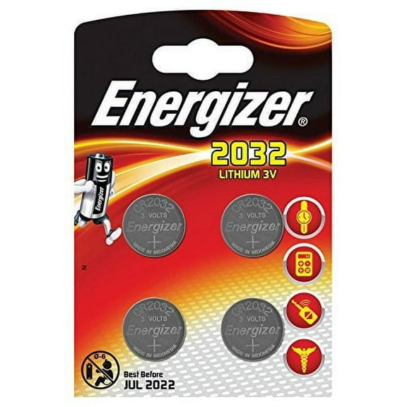 Energizer Battery CR2032 Lithium 3V  ( 4 Count  )