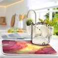 thumbnail image 5 of Dish Drying Mat Kitchen Pad Large Counter Absorbent Dish Mats Drainer Red Marble Pattern, 5 of 8