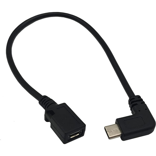 USB C to Micro USB Cable 90 Degree USB Type C USB C Male to