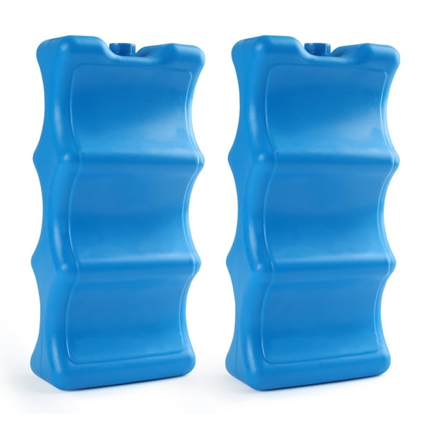 2 Pack Ice Packs for Coolers, Breastmilk Bottle Storage, Contoured