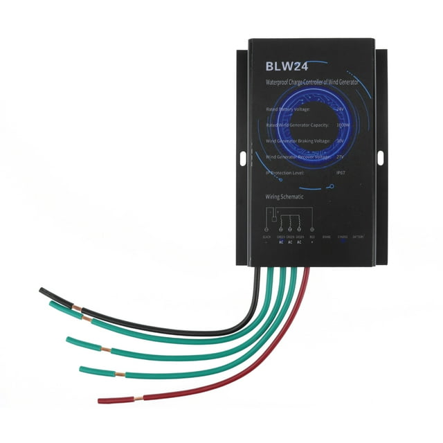 TFixol Contrôleur de Turbine Éolienne Modulaire avec Protection IP67, Conception en Alliage d'Aluminium, 24V/1000W, Format Compact 150x104x22mm, Léger 540g