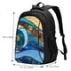 thumbnail image 5 of Easygdp Stained Glass Ocean Wave Mochila para Laptop de Viaje con Puerto USB, Mochila para Laptop con Puerto de Carga USB para Mujeres y Hombres, 5 of 7