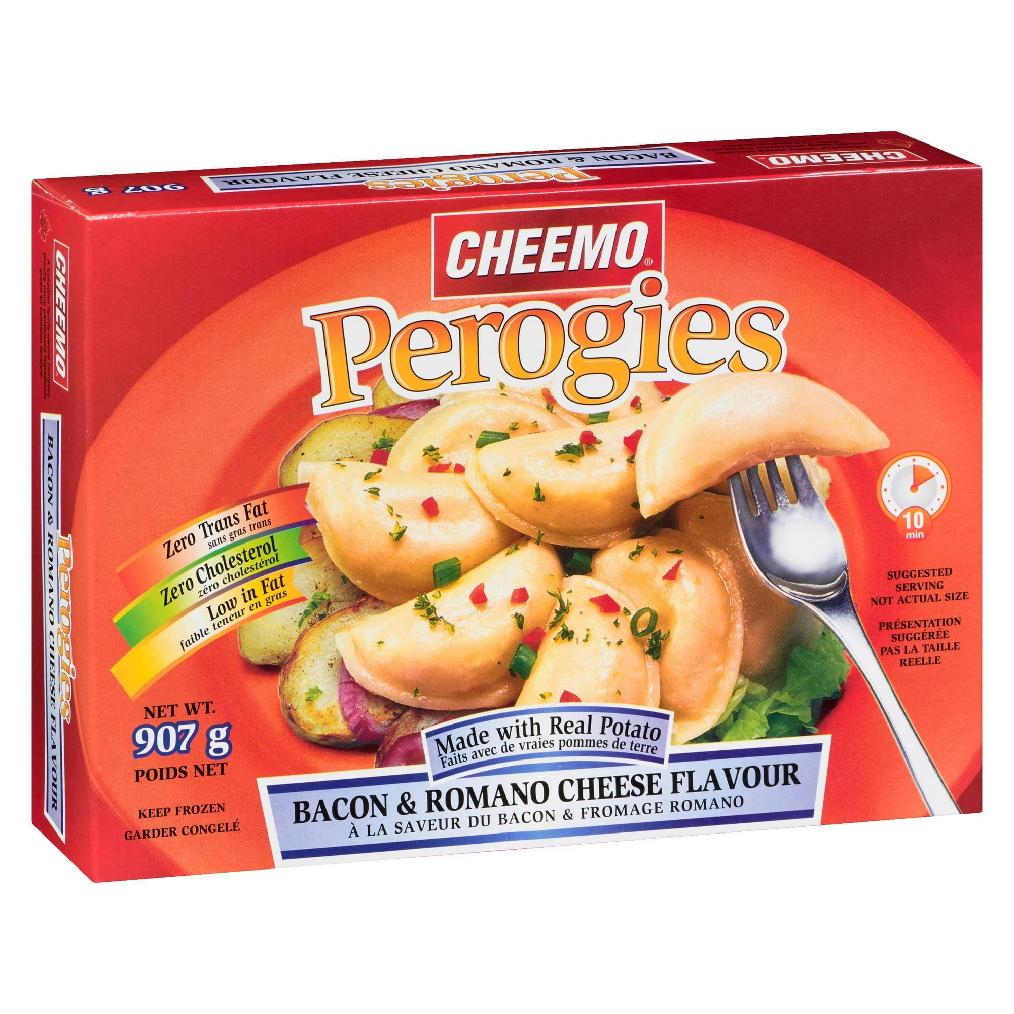 Cheemo Potato, Bacon & Romano Cheese Perogies, 907 g