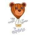 thumbnail image 2 of Home Wall Decal - The World is Yours to Explore - Cute Hot Air Balloon Design Inspirational Quote with Cute Teddy Air Balloon - Proudly Hand Made Decal - Size: 18 In(W) x 30 In(H), 2 of 5