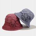 thumbnail image 3 of COCOpeaunt Women Sun Bucket Cap Ladies Beach Seaside Hat Sunscreen Hats Foldable Flower Basin Caps Vintage Female Sun Hat, 3 of 6
