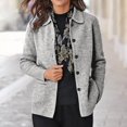 thumbnail image 1 of Cardigans pour Femmes - Manches Longues Tricotées Bouton Mode Automne 2023 Gris, 1 of 6