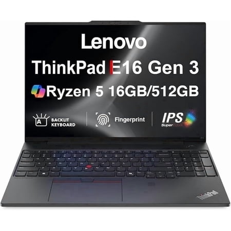 Lenovo ThinkPad E16 AI Laptop 16" FHD+ R5 230 16GB 512GB SSD Win11 Pro w/DKZ Hub
