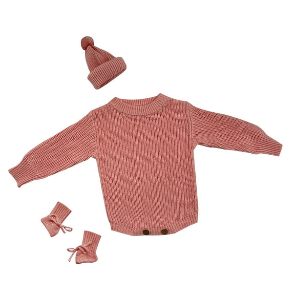 REDARER Customizable Name Hand Embroidered Baby Knitted Jumpsuit Autumn and Winter Boy Sweater Cute Crawling Dress Boy Style,Kids Clothing,Size: