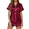 thumbnail image 2 of Sngxgn Womens Outfits Pajamas Sets Summer Lounge Sets Sleepwear(Red,M), 2 of 5
